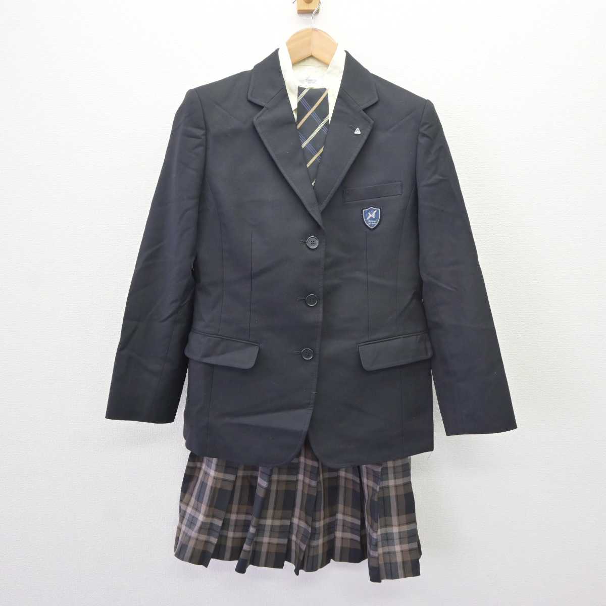 【中古】東京都 八王子中学校・高等学校 女子制服 4点 (ブレザー・シャツ・スカート) sf065779