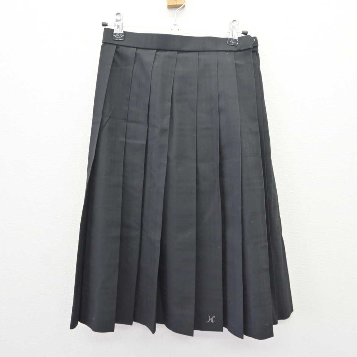 【中古】大阪府 枚方高等学校 女子制服 2点 (ニットベスト・スカート) sf065787