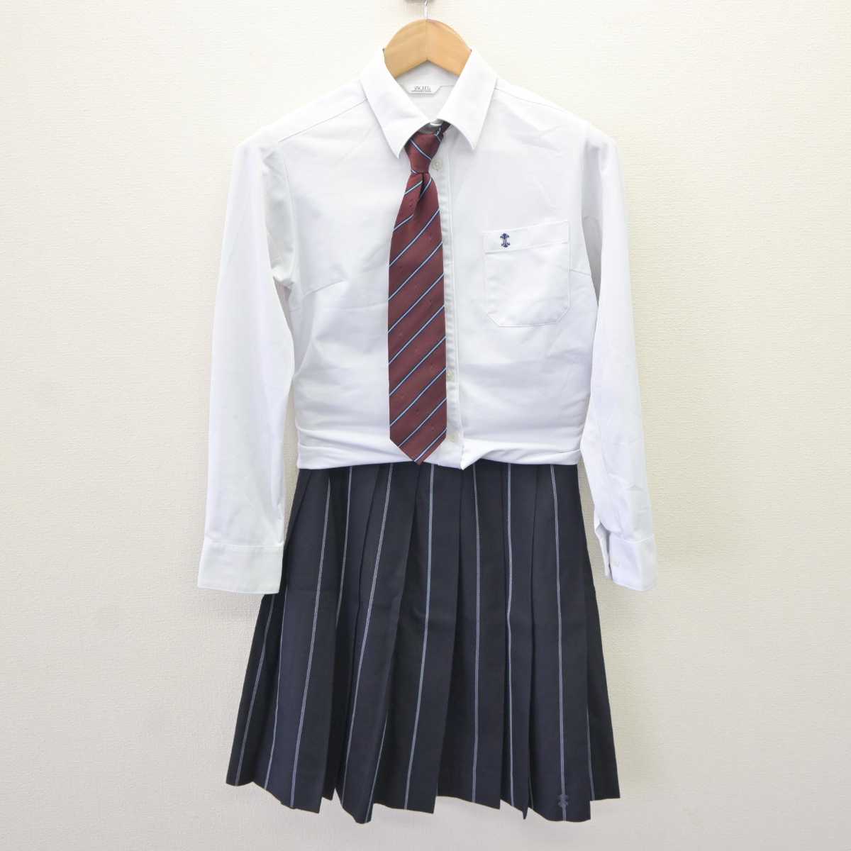 【中古】広島県 如水館中学校・如水館高等学校 女子制服 5点 (ブレザー・シャツ・スカート) sf065794