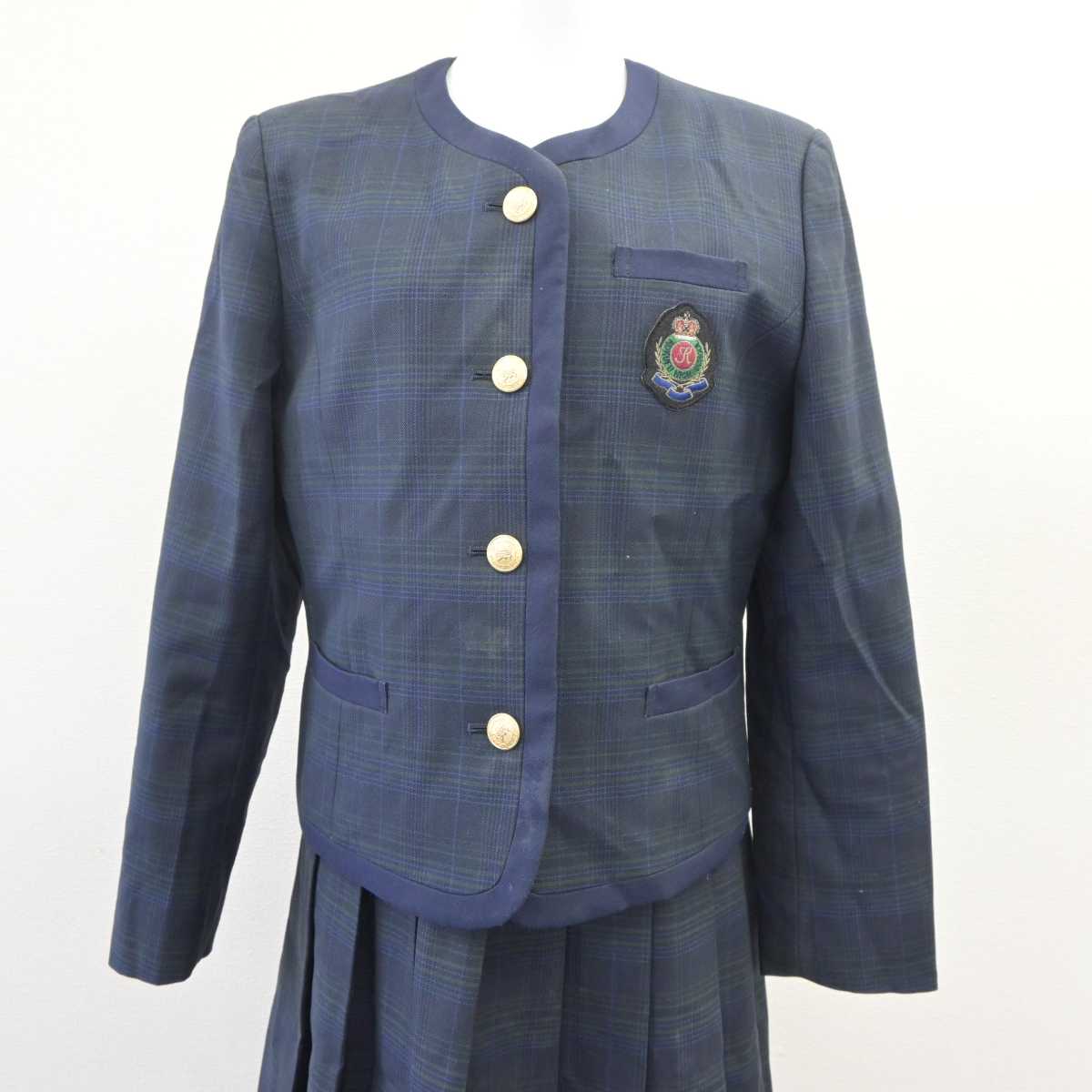 【中古】熊本県 国府高等学校 女子制服 2点 (ブレザー・ジャンパースカート) sf065801