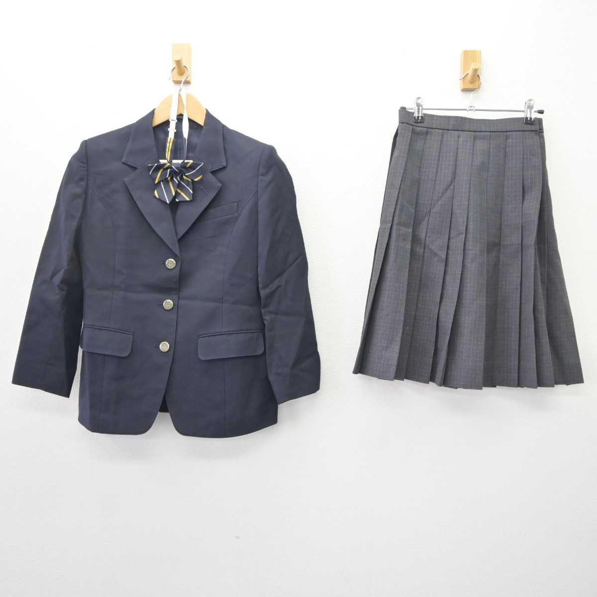 【中古】北海道 札幌平岸高等学校 女子制服 3点 (ブレザー・スカート) sf065808