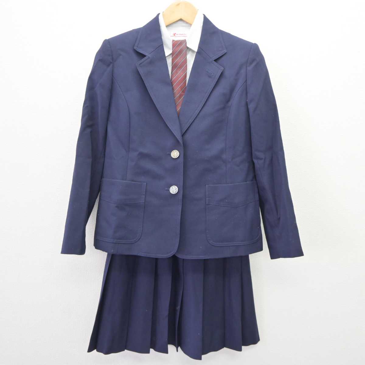 【中古】神奈川県 大和西高等学校 女子制服 4点 (ブレザー・シャツ・スカート) sf065810