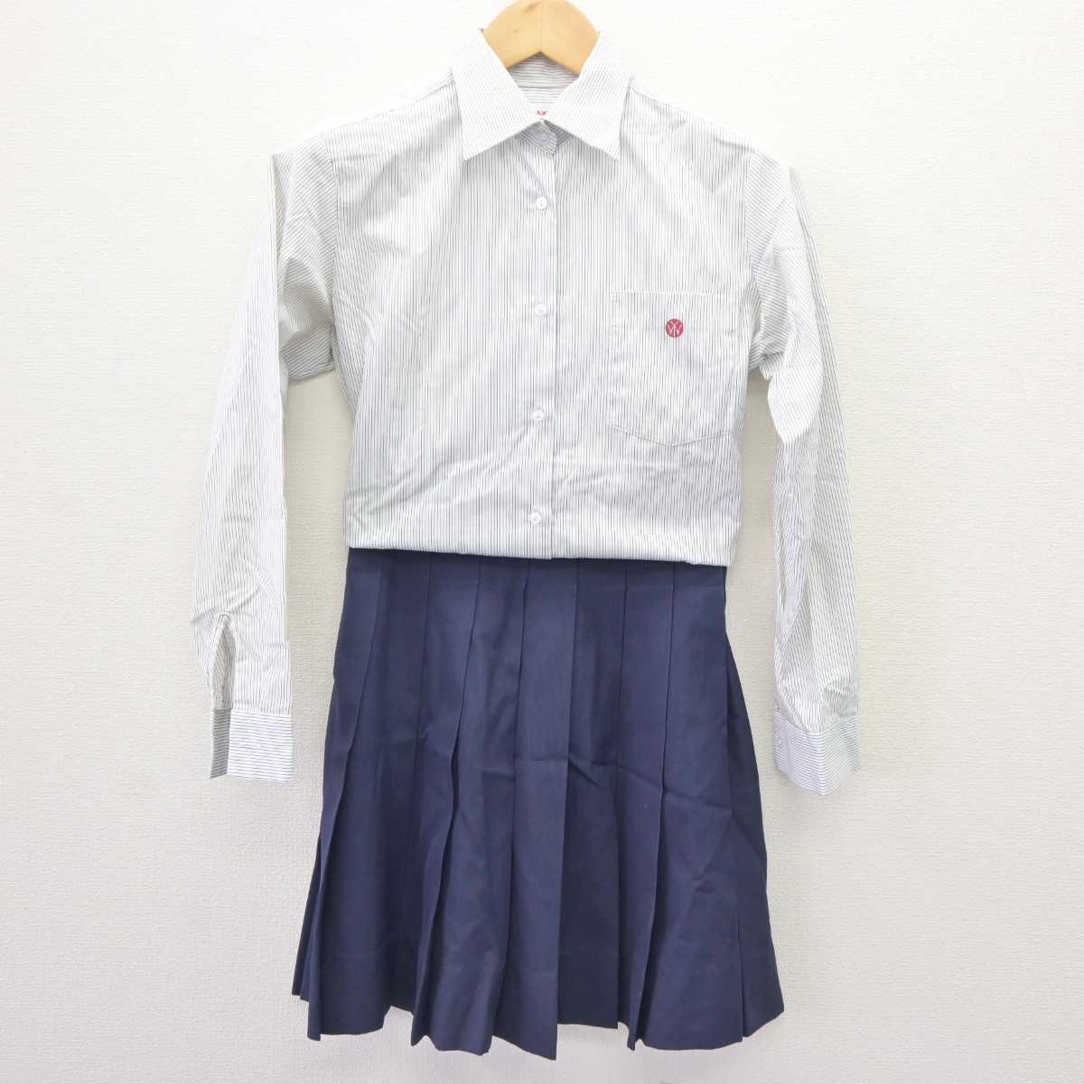 【中古】神奈川県 大和西高等学校 女子制服 2点 (シャツ・スカート) sf065811