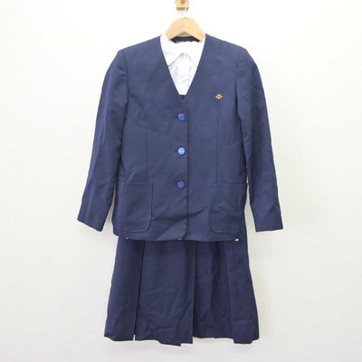 【中古】埼玉県 東松山市立松山中学校 女子制服 4点 (ブレザー・ベスト・シャツ・スカート) sf065833