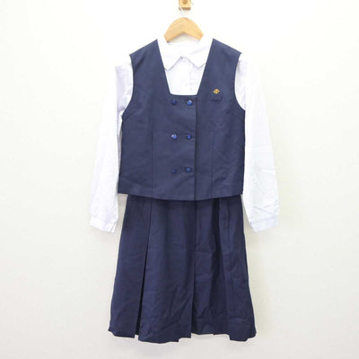 【中古】埼玉県 東松山市立松山中学校 女子制服 4点 (ブレザー・ベスト・シャツ・スカート) sf065833