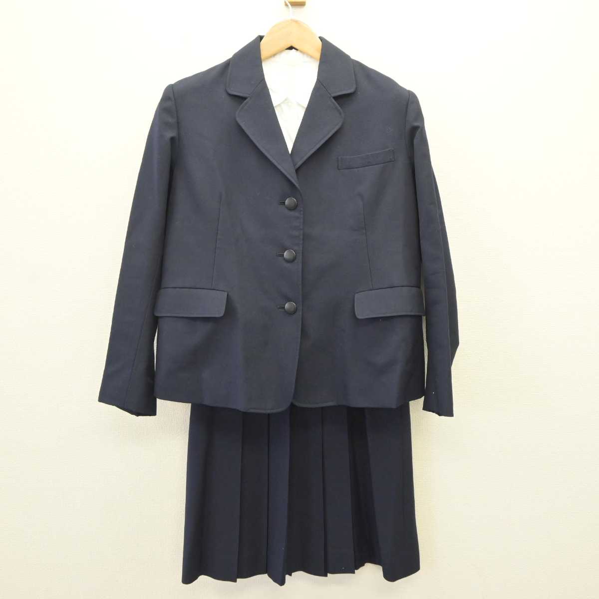 【中古】神奈川県 鶴が台中学校 女子制服 4点 (ブレザー・ベスト・シャツ・スカート) sf065838