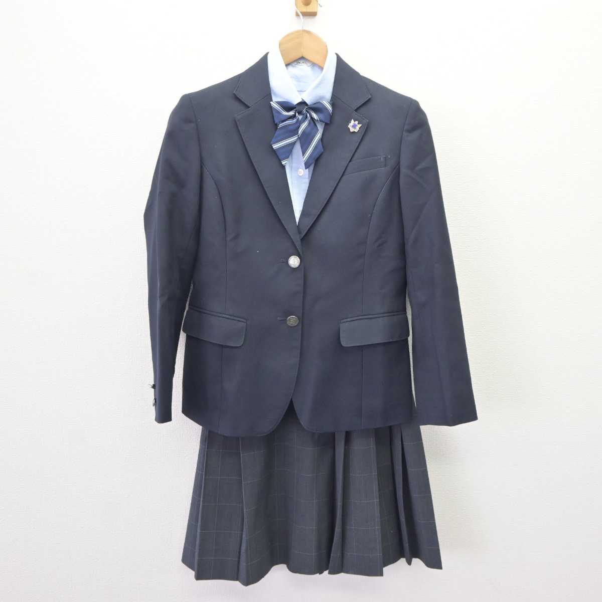 【中古】奈良県 香芝高等学校 女子制服 6点 (ブレザー・ニット・シャツ・スカート) sf065852