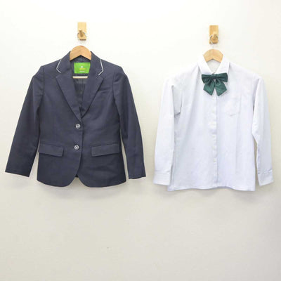 【中古】福岡県 福岡市内中学校標準服 女子制服 4点 (ブレザー・シャツ・スカート) sf065874