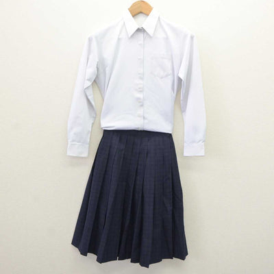 【中古】福岡県 福岡市内中学校標準服 女子制服 2点 (シャツ・スカート) sf065875