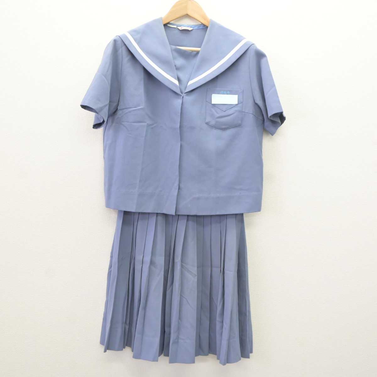 【中古】沖縄県 名護市立羽地中学校 女子制服 3点 (セーラー服・スカート) sf065877