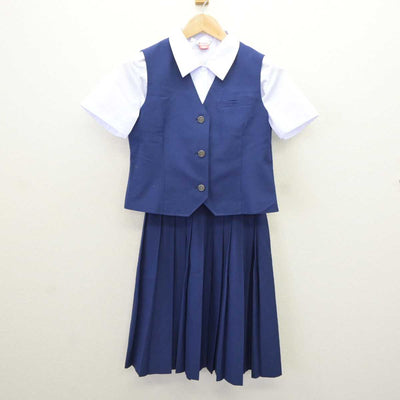 【中古】千葉県 御瀧中学校 女子制服 3点 (ベスト・シャツ・スカート) sf065883