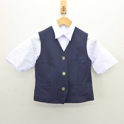 【中古】北海道 青葉中学校 女子制服 2点 (ベスト・シャツ) sf065886