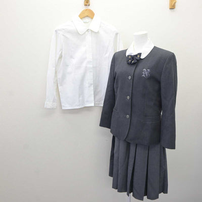 【中古】兵庫県  仁川学院中学校・高等学校 女子制服 5点 (ブレザー・ジャンパースカート・シャツ) sf065895