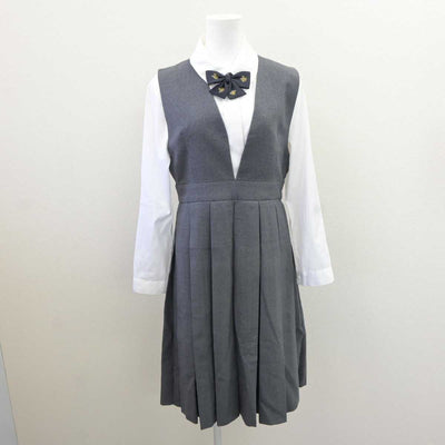 【中古】兵庫県  仁川学院中学校・高等学校 女子制服 5点 (ブレザー・ジャンパースカート・シャツ) sf065895