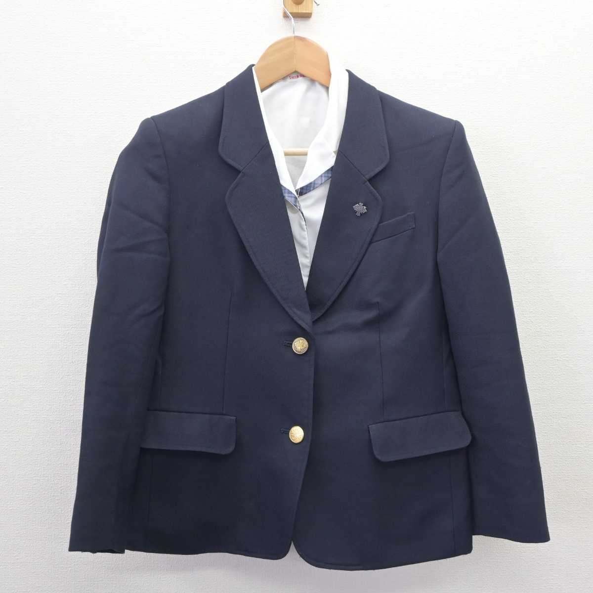 【中古】山形県 山形中央高等学校 女子制服 3点 (ブレザー・シャツ) sf065934