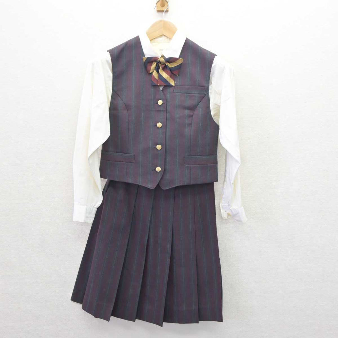 中古】山形県 東北文教大学山形城北高等学校 女子制服 5点 (ブレザー・ベスト・シャツ・スカート) sf065937 | 中古制服通販パレイド