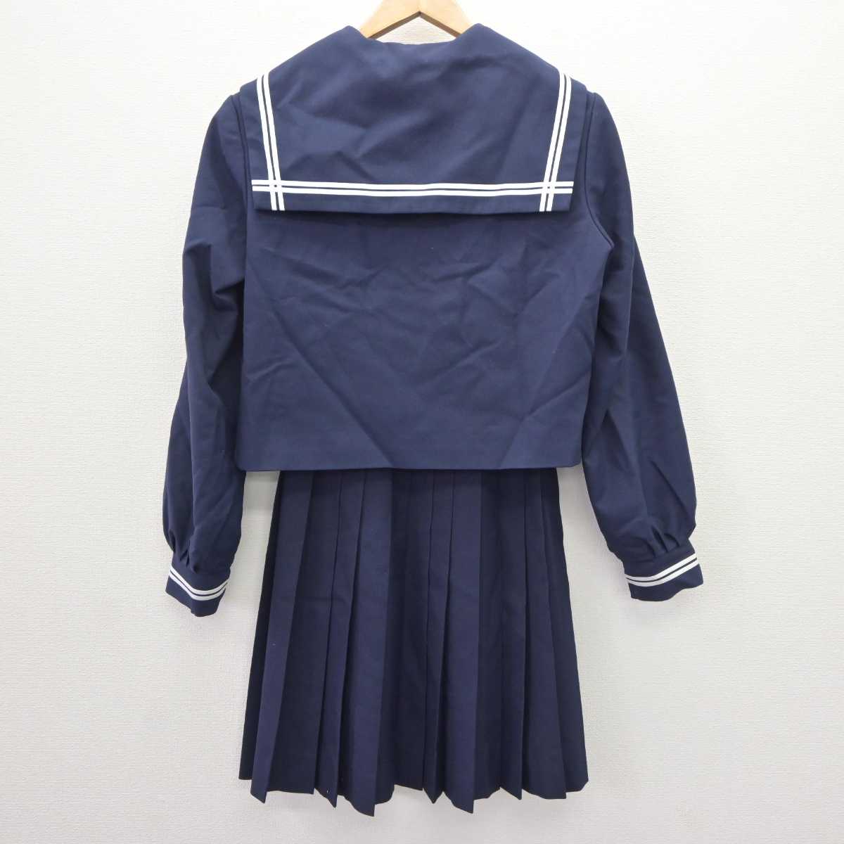 【中古】広島県 栗原中学校 女子制服 3点 (セーラー服・スカート) sf065952