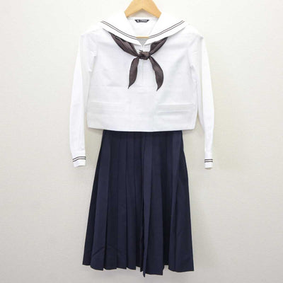 【中古】山形県 山形西高等学校 女子制服 4点 (セーラー服・セーラー服・スカート) sf065960