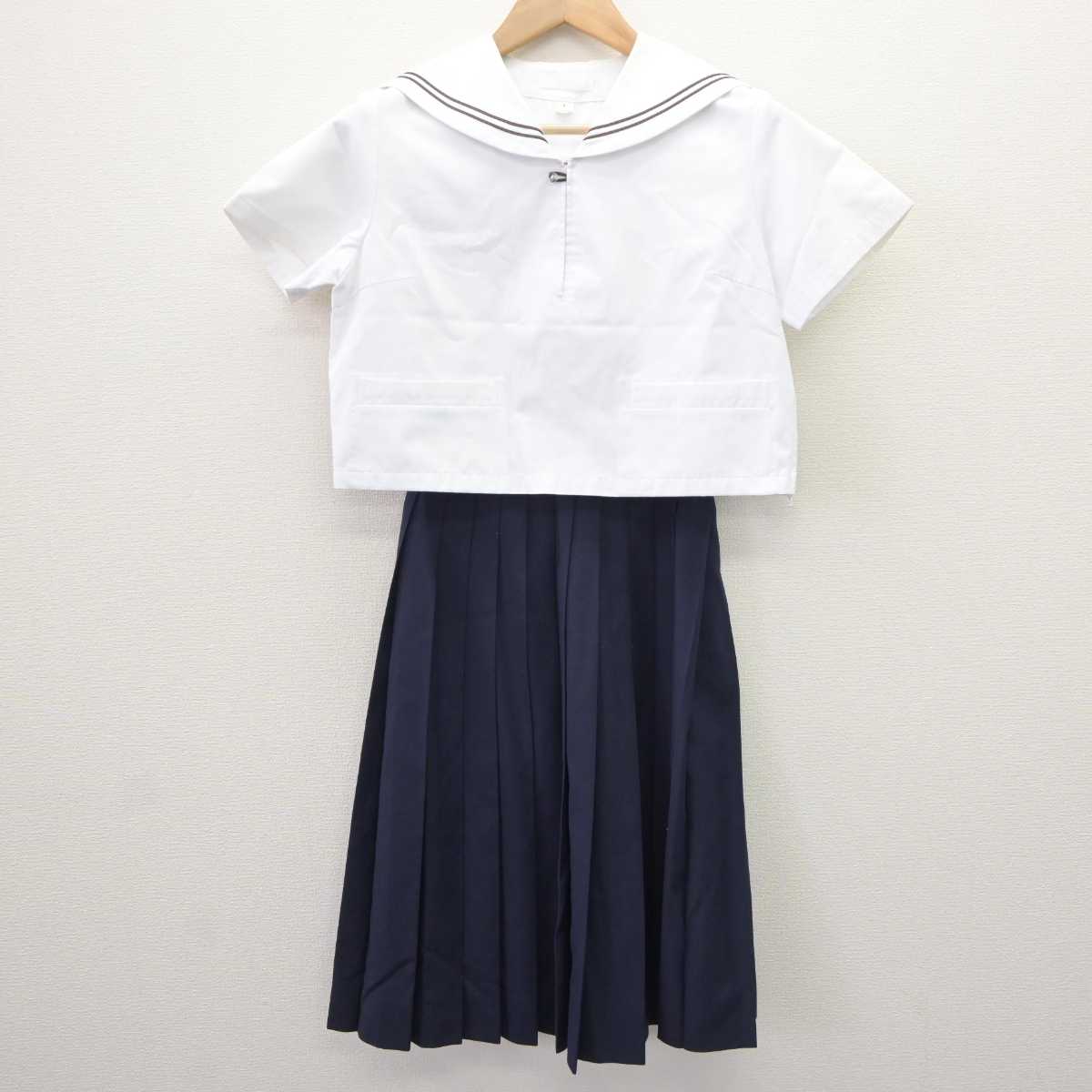 【中古】山形県 山形西高等学校 女子制服 4点 (セーラー服・セーラー服・スカート) sf065960