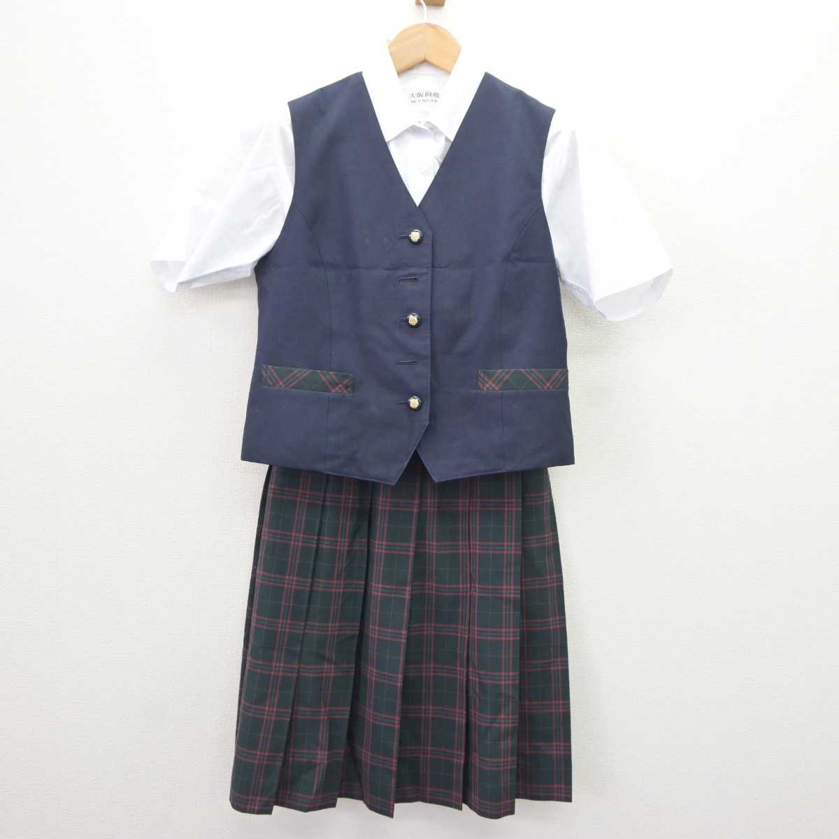 【中古】大阪府 大阪桐蔭高等学校 女子制服 3点 (ベスト・シャツ・スカート) sf065968