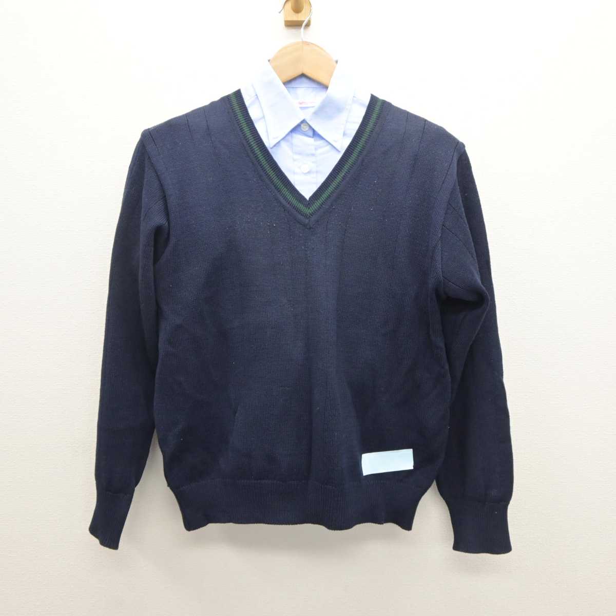 【中古】神奈川県 横浜創英中学・高等学校 女子制服 2点 (ニット・シャツ) sf065974