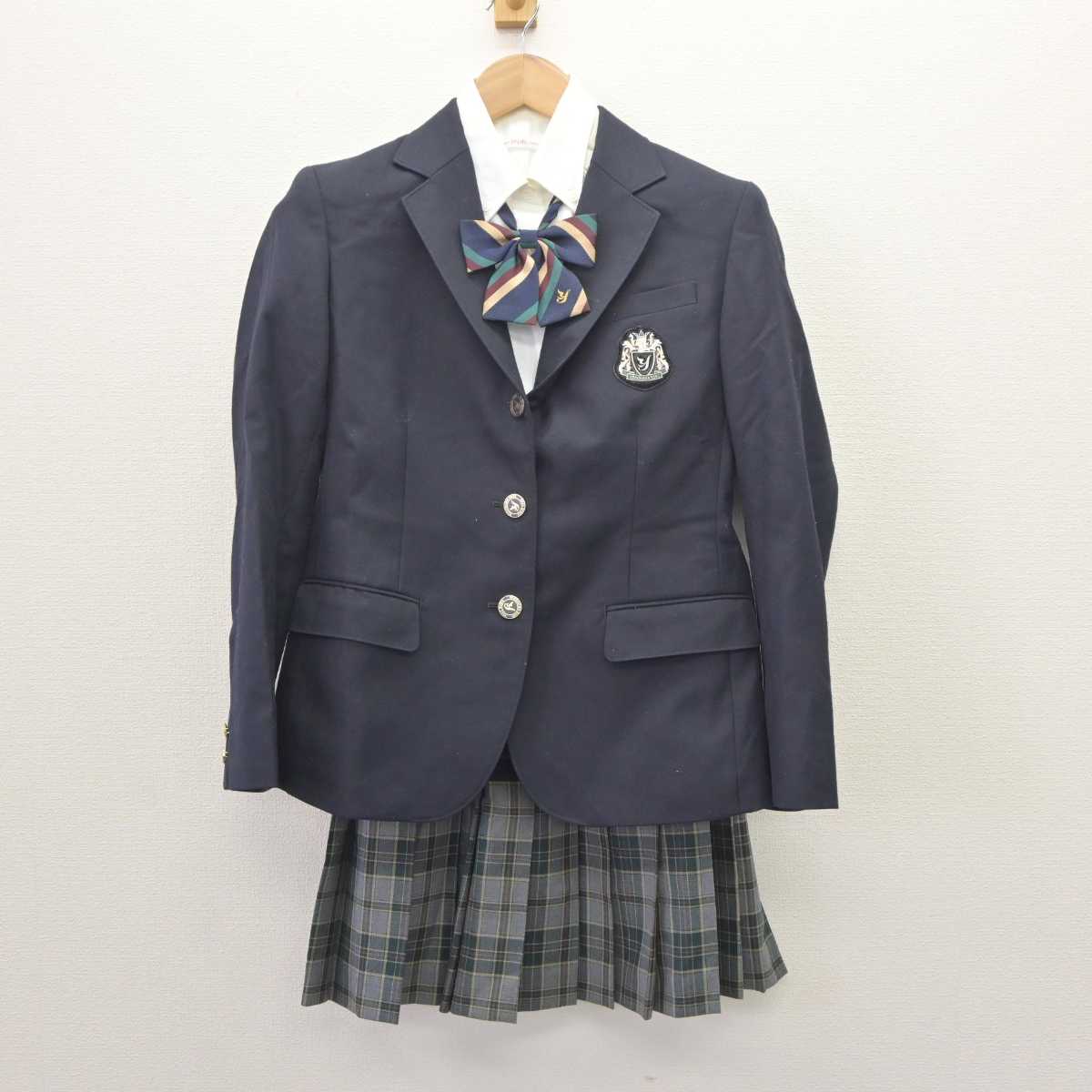 【中古】神奈川県 横浜創英中学・高等学校 女子制服 4点 (ブレザー・シャツ・スカート) sf065975