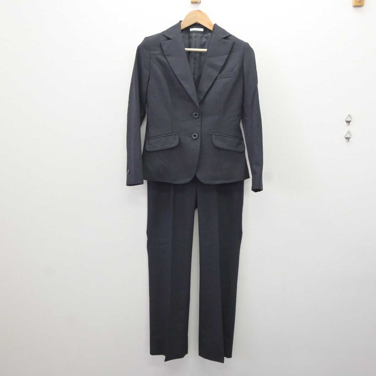 【中古】 事務服 女子制服 5点 (ジャケット・ベスト・ズボン) sf065989