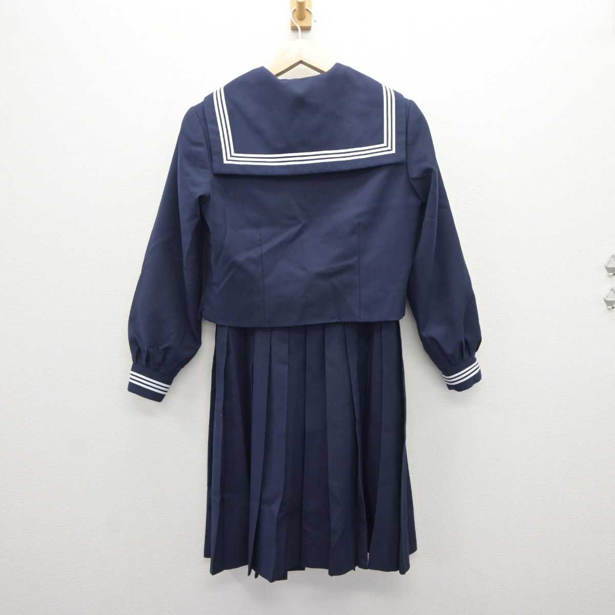 【中古】茨城県 取手第二中学校 女子制服 5点 (セーラー服・ジャンパースカート・スカート) sf065995