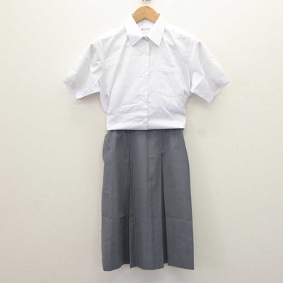 【中古】大阪府 市岡東中学校 女子制服 2点 (シャツ・スカート) sf066008