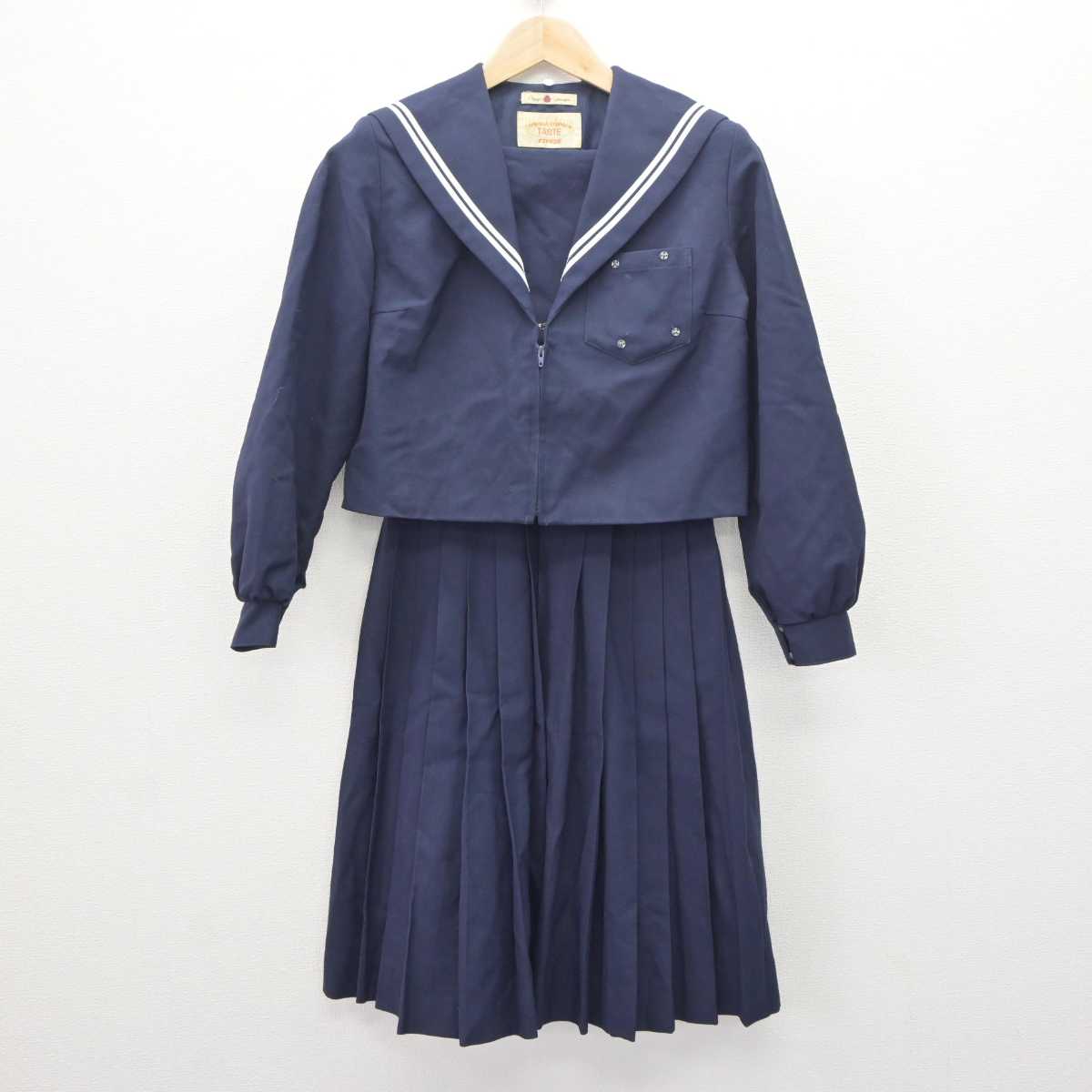 【中古】愛知県 冨士中学校 女子制服 2点 (セーラー服・スカート) sf066021