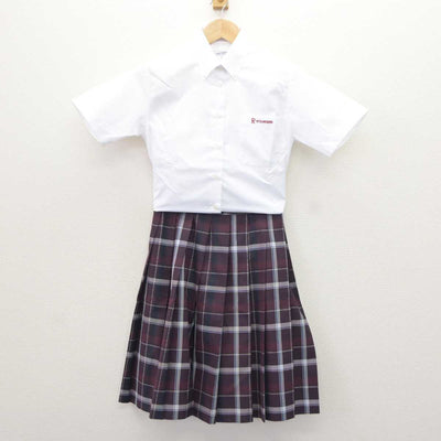 【中古】滋賀県 立命館守山中学校・高等学校 女子制服 2点 (シャツ・スカート) sf066023