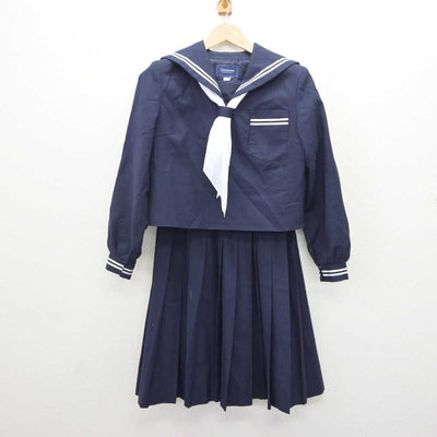 【中古】広島県 久保中学校 女子制服 3点 (セーラー服・スカート) sf066027