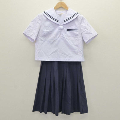 【中古】広島県 久保中学校 女子制服 2点 (セーラー服・スカート) sf066028