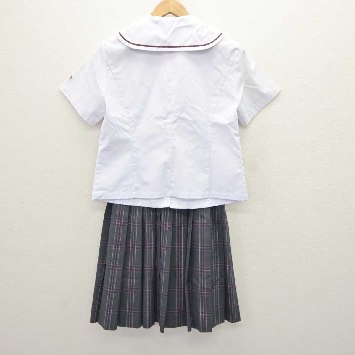 【中古】茨城県 常総学院高等学校 女子制服 3点 (セーラー服・スカート) sf066034