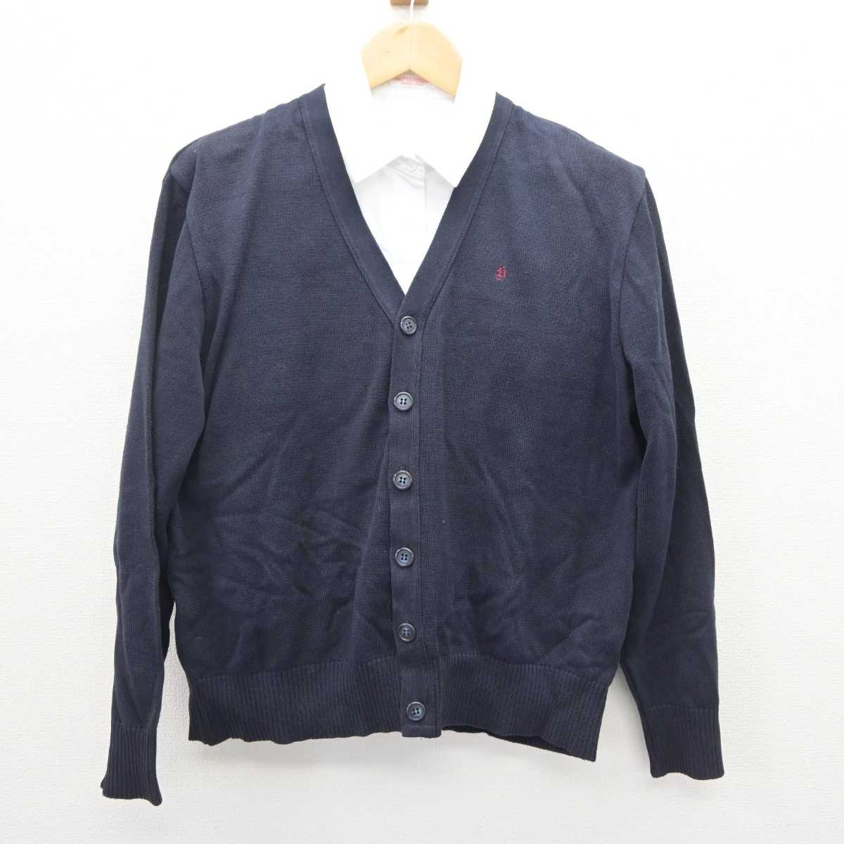 【中古】茨城県 常総学院高等学校 女子制服 2点 (ニット・シャツ) sf066035