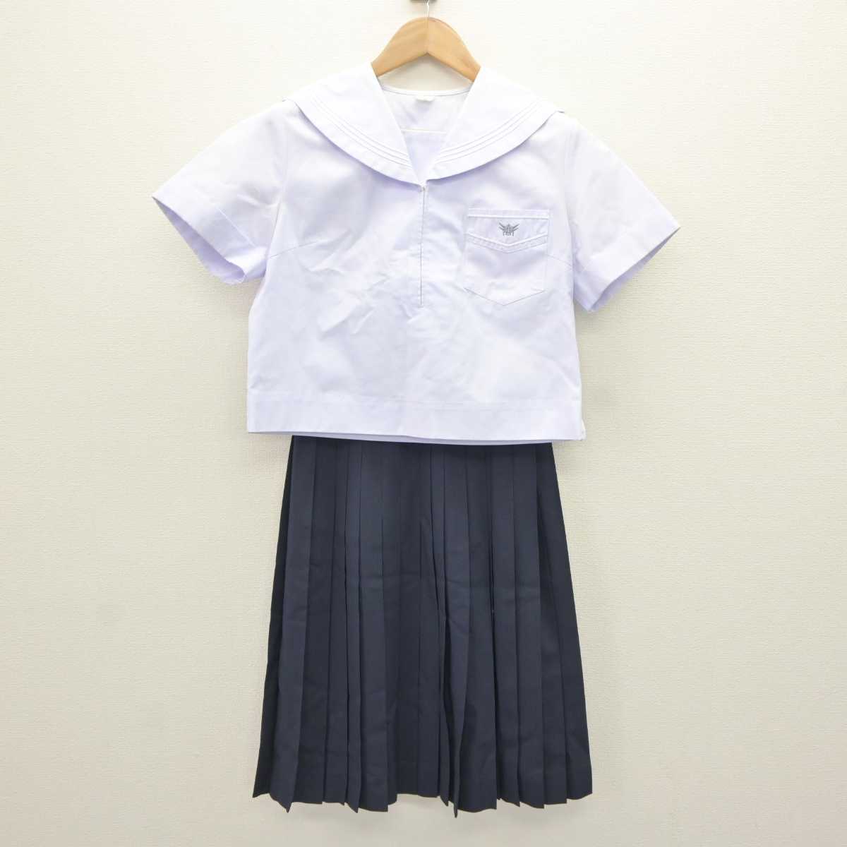 【中古】兵庫県 小野高等学校 女子制服 3点 (セーラー服・セーラー服・スカート) sf066041