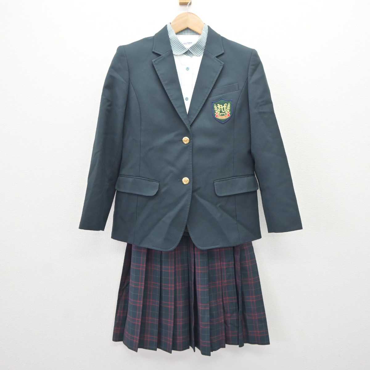 【中古】福島県 原町第一中学校 女子制服 3点 (ブレザー・シャツ・スカート) sf066045