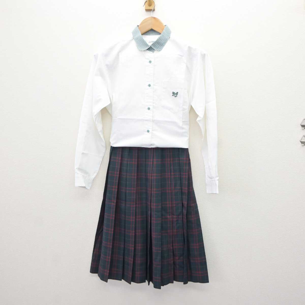 【中古】福島県 原町第一中学校 女子制服 3点 (ブレザー・シャツ・スカート) sf066045