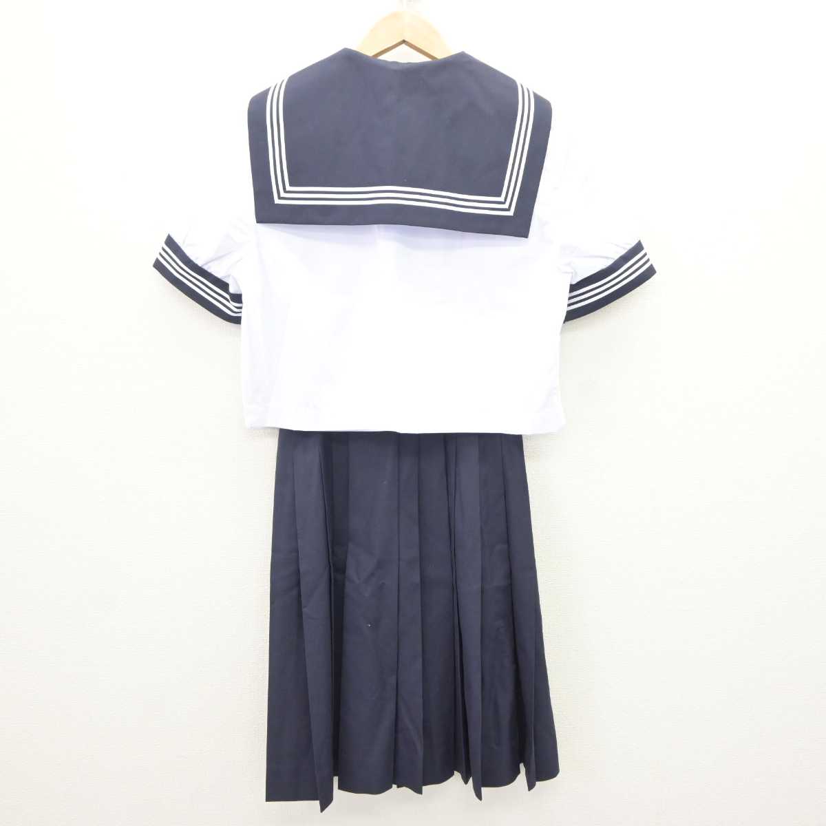 【中古】福島県 原町高等学校 女子制服 4点 (セーラー服・セーラー服・スカート) sf066046