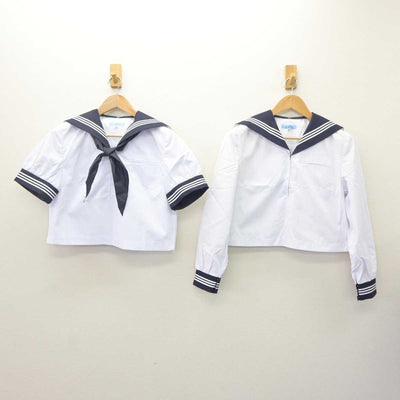 【中古】福島県 原町高等学校 女子制服 4点 (セーラー服・セーラー服・スカート) sf066046