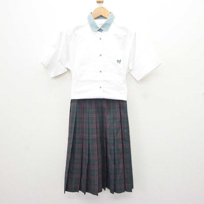 【中古】福島県 原町第一中学校 女子制服 3点 (ニットベスト・シャツ・スカート) sf066047