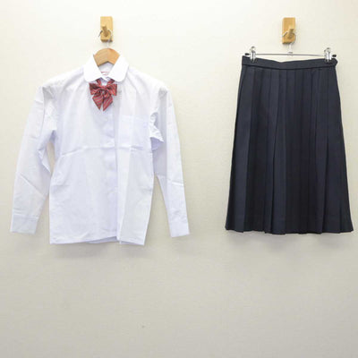 【中古】山形県 東根市立第二中学校 女子制服 4点 (シャツ・スカート) sf066062