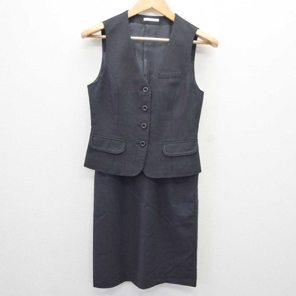 【中古】 株式会社リプロ/事務服 女子制服 4点 (ブレザー・ベスト・スカート) sf066068