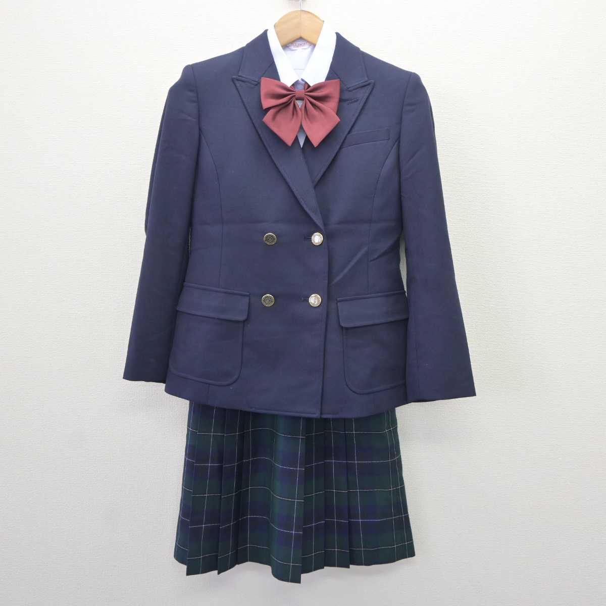 【中古】北海道 札幌第一高等学校 女子制服 5点 (ブレザー・ベスト・シャツ・スカート) sf066078