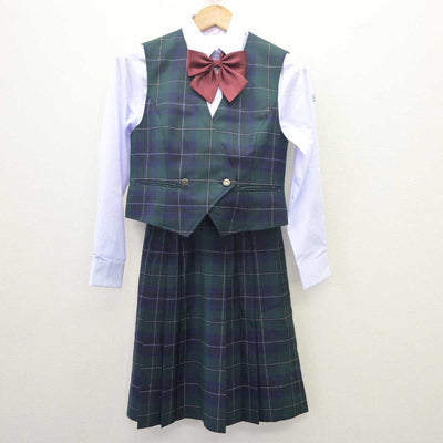 【中古】北海道 札幌第一高等学校 女子制服 5点 (ブレザー・ベスト・シャツ・スカート) sf066078