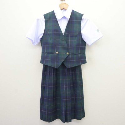 【中古】北海道 札幌第一高等学校 女子制服 4点 (ベスト・シャツ・スカート) sf066079