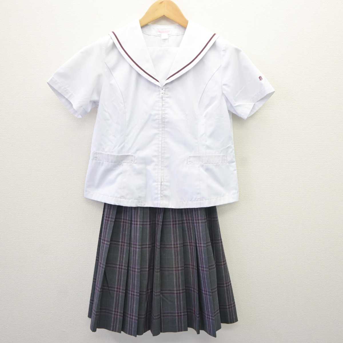 【中古】茨城県 常総学院高等学校 女子制服 2点 (セーラー服・スカート) sf066085