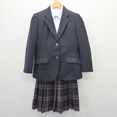 【中古】茨城県 八郷中学校 女子制服 3点 (ブレザー・シャツ・スカート) sf066086