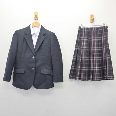 【中古】茨城県 八郷中学校 女子制服 3点 (ブレザー・シャツ・スカート) sf066086