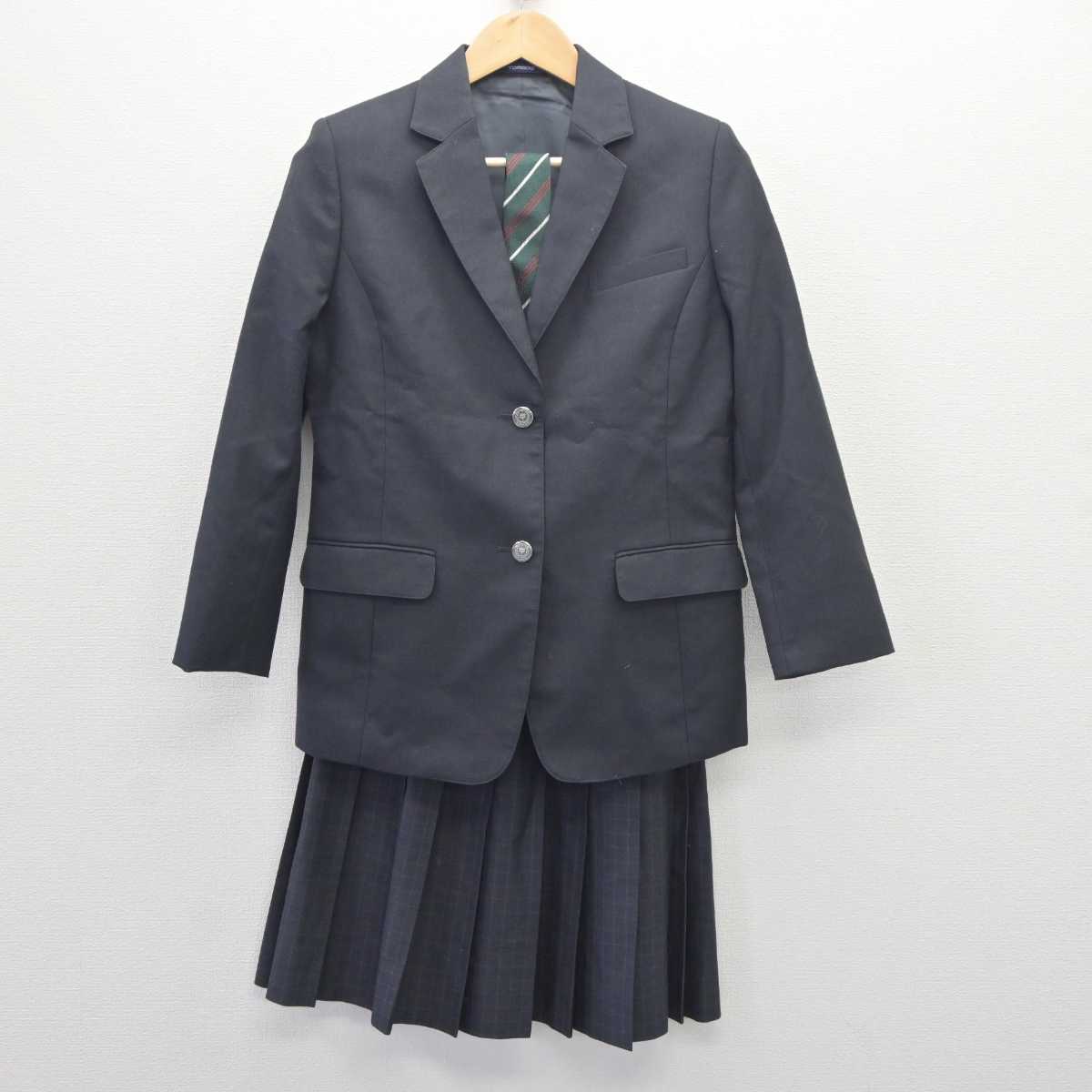 【中古】神奈川県 中川中学校 女子制服 4点 (ブレザー・スカート) sf066090